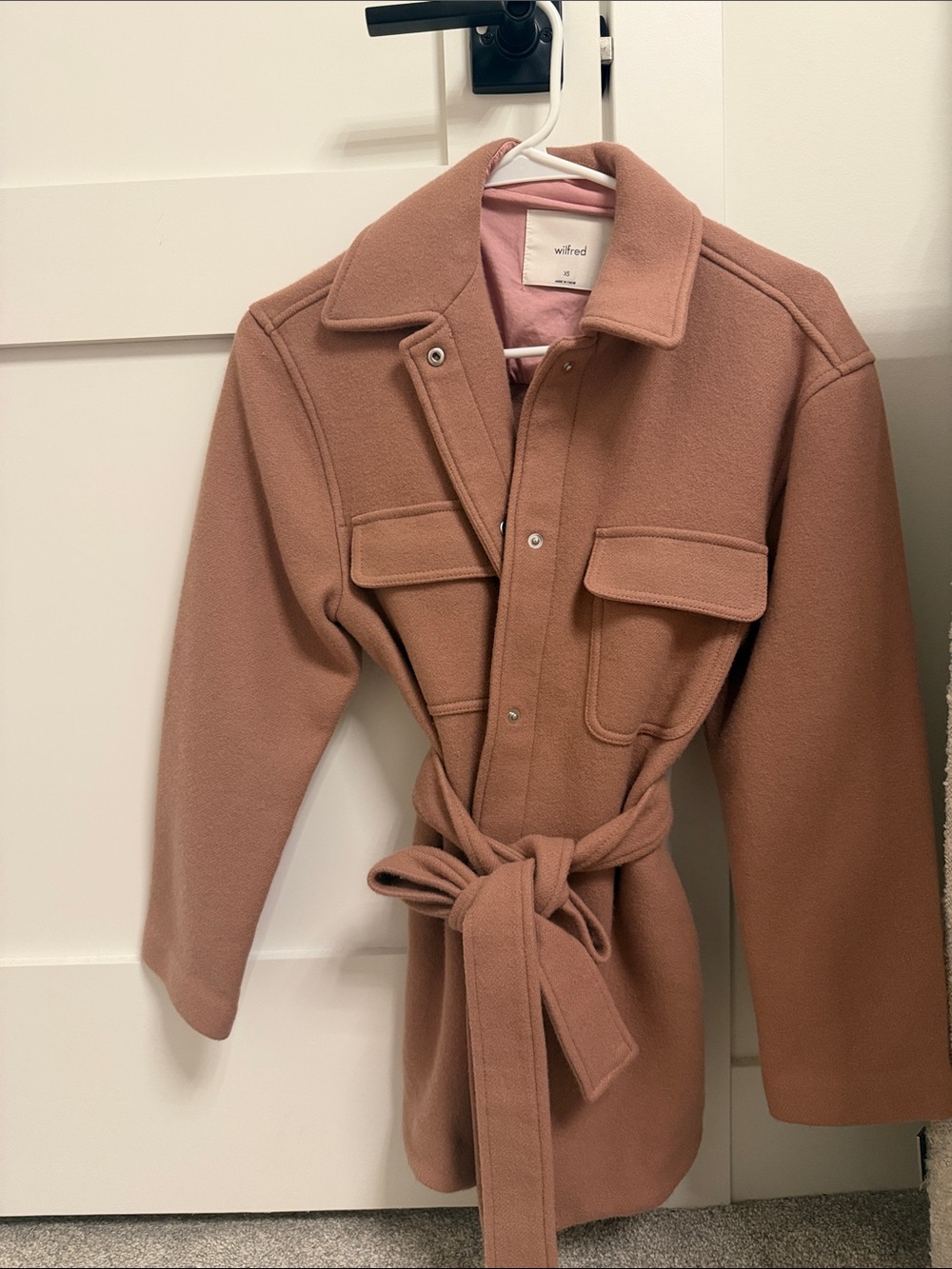 Wilfred Mauve Utility Belted Jacket